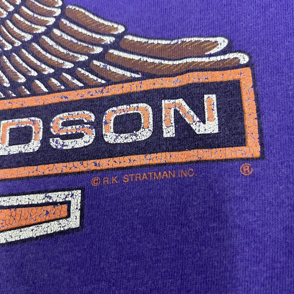 Harley Davidson Shirts Button Ups Harley Davidson × Vintage HARLEY DAVIDSON RARE VINTAGE BIKERS Purple