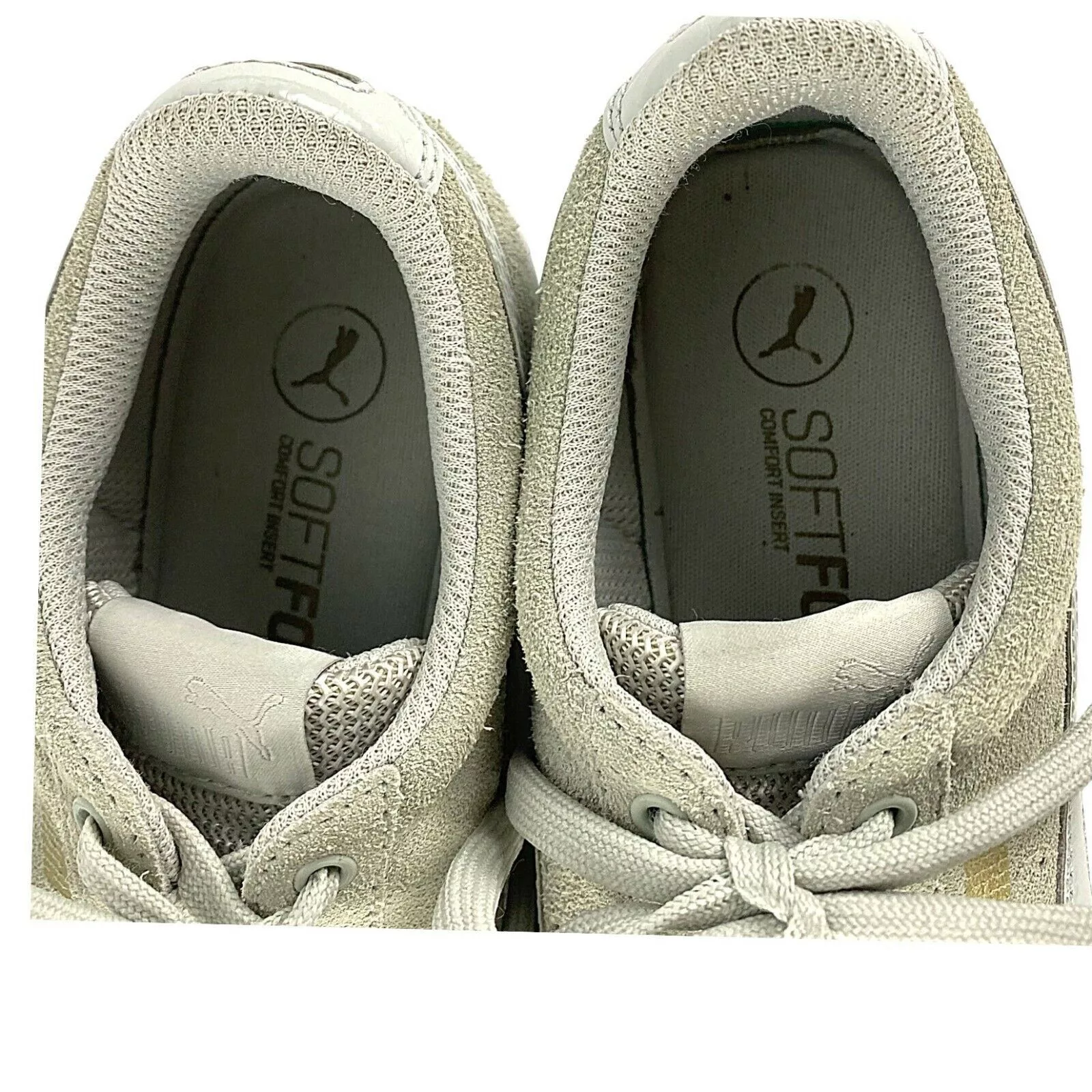 Puma Low Top Sneakers Puma Suede Platform Vikky Sneakers Soft Foam Gray Size 6