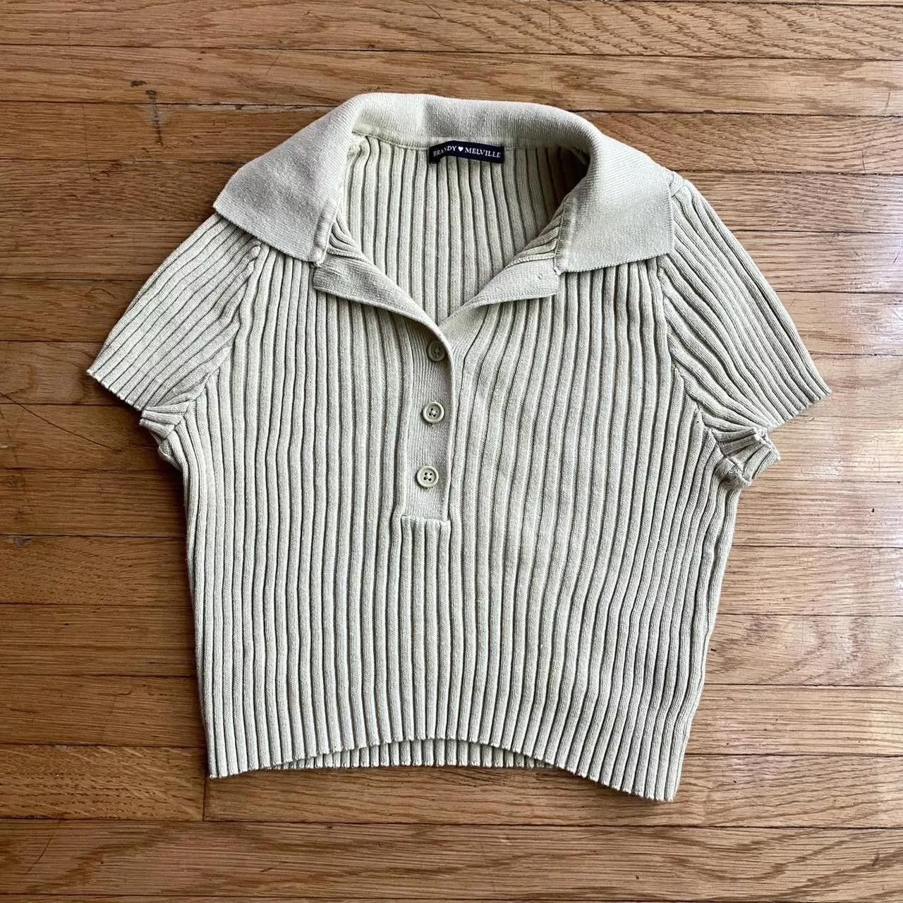 Brandy Melville Button Ups Brandy Melville olive green small tee