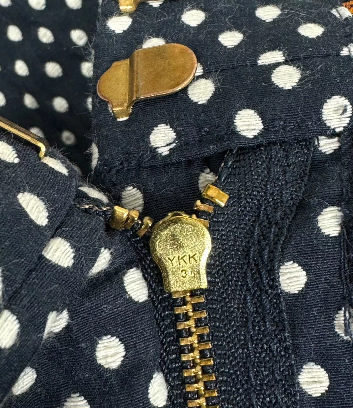 Tory Burch Pants Tory Burch Polka Dot Chino Pants size 6 Blue