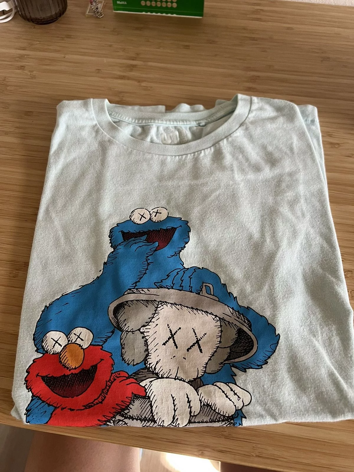 Kaws Short Sleeve T Shirts Kaws × Uniqlo Uniqlo x Kaws x Sesame Street Blue
