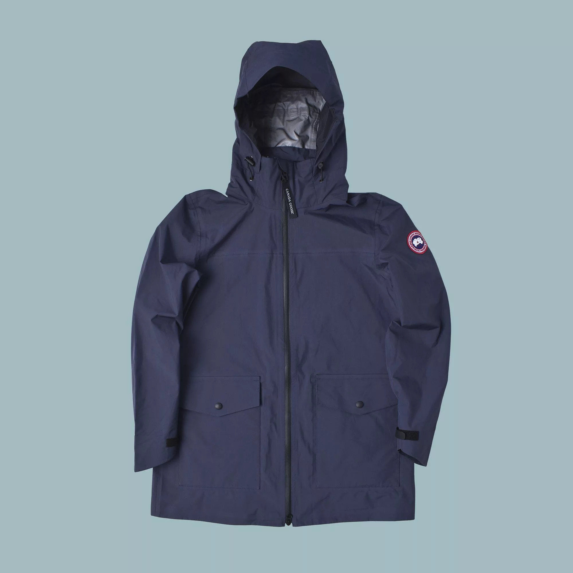 Canada Goose Jackets CANADA GOOSE Wolfville Drawstring Hooded Jacket Navy Womens Blue
