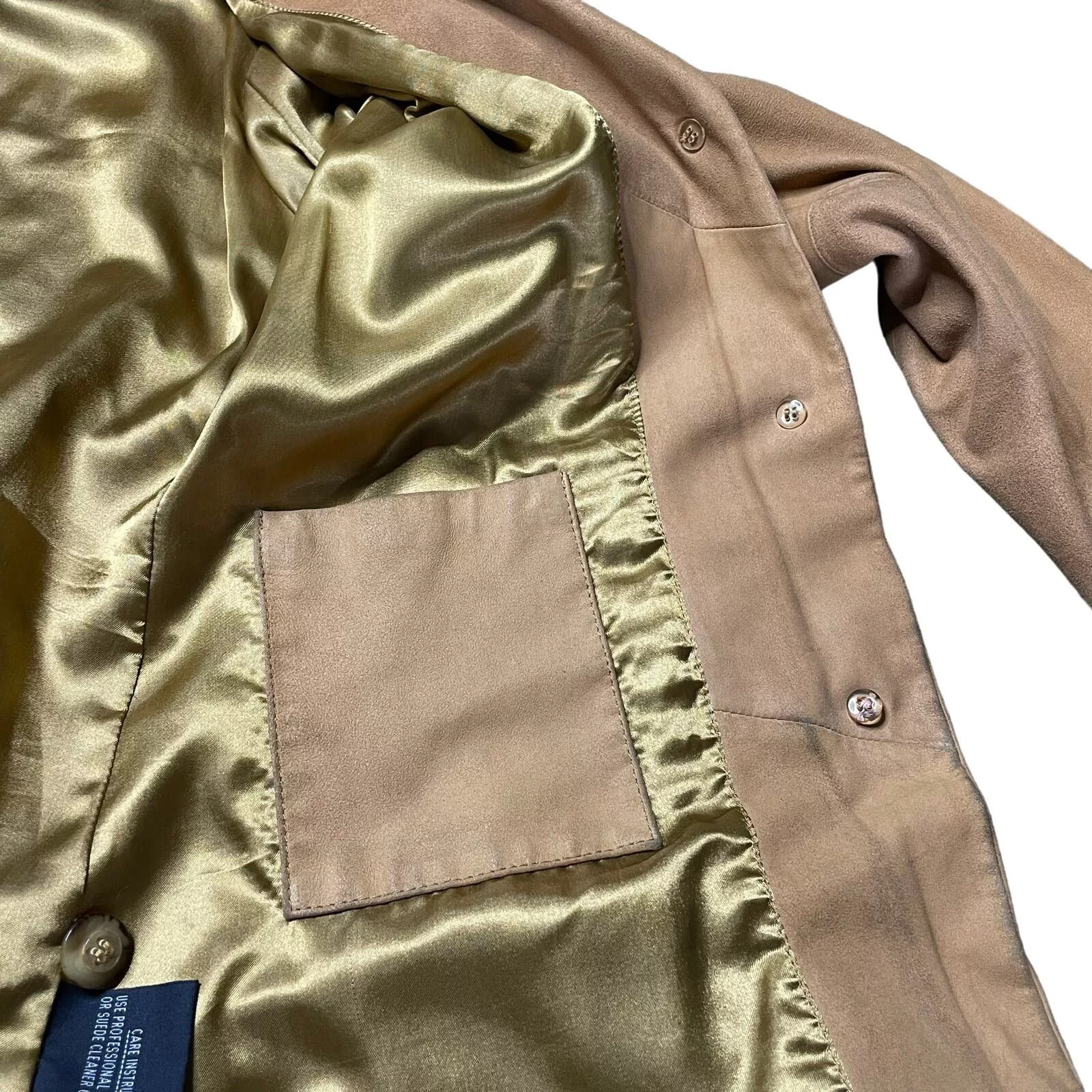 Nicole Miller Jackets Nicole Miller Genuine Leather Suede Blazer Brown