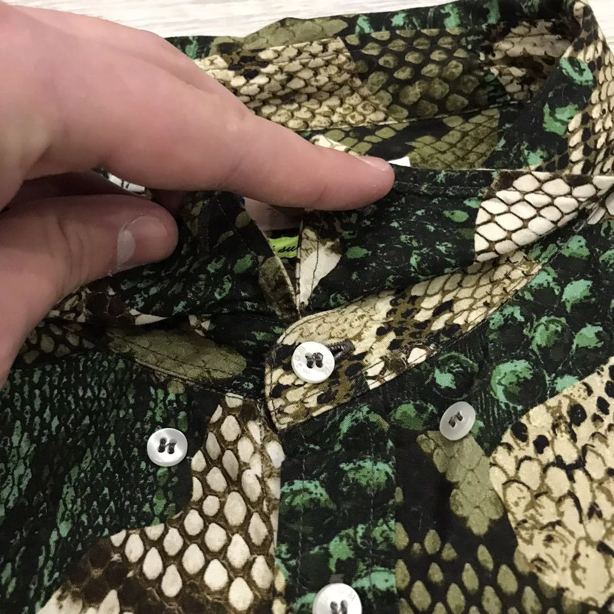 MSGM Shirts Button Ups MSGM × Vintage Msgm Shirt Snake Vintage Gray