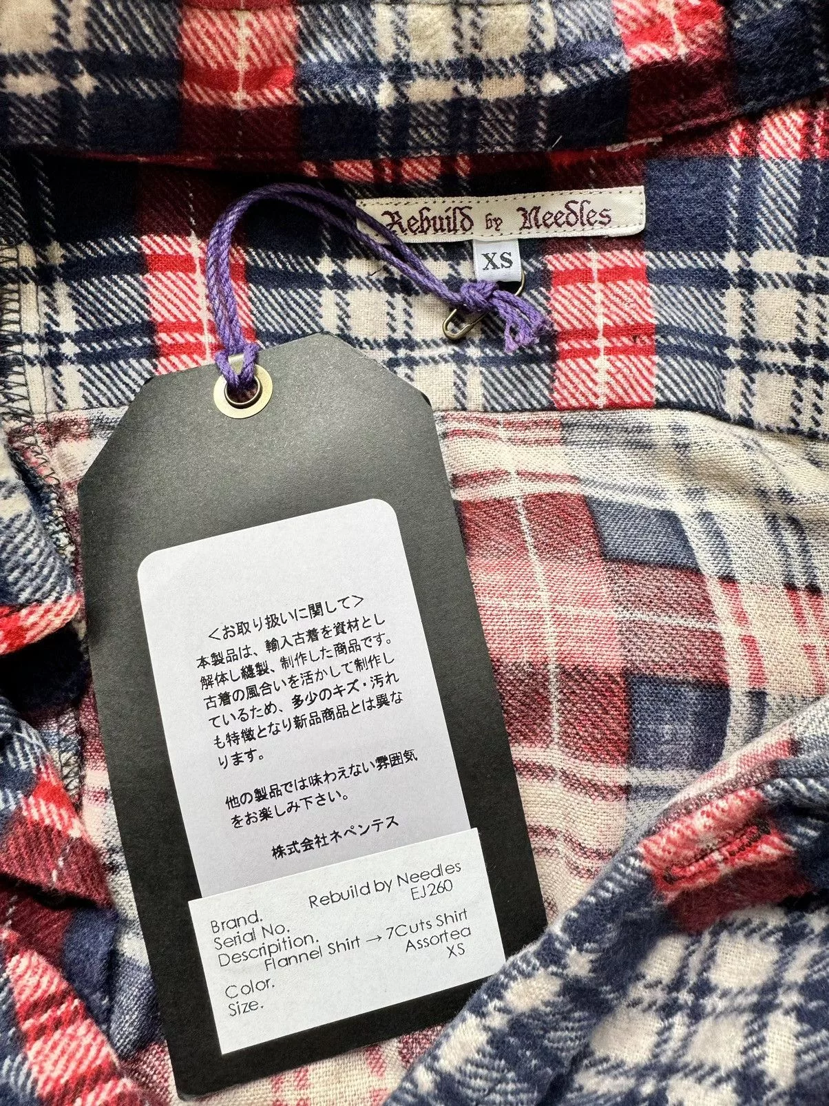 Needles Shirts Button Ups Needles 7 Cut Flannel Red