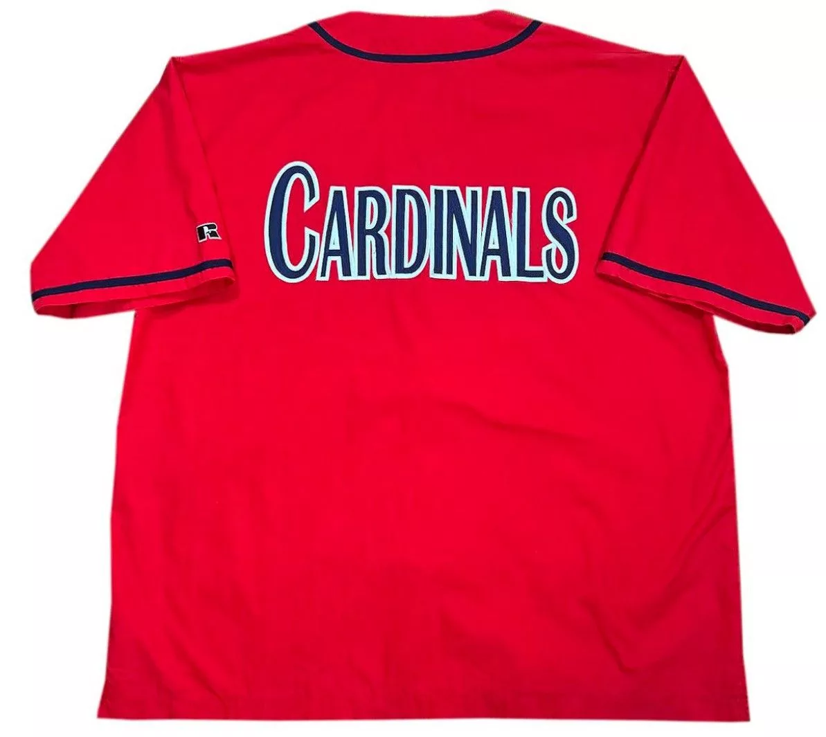 Russell Athletic Jerseys Vintage Russell Athletic St Louis Cardinals Full Zip Jersey Red