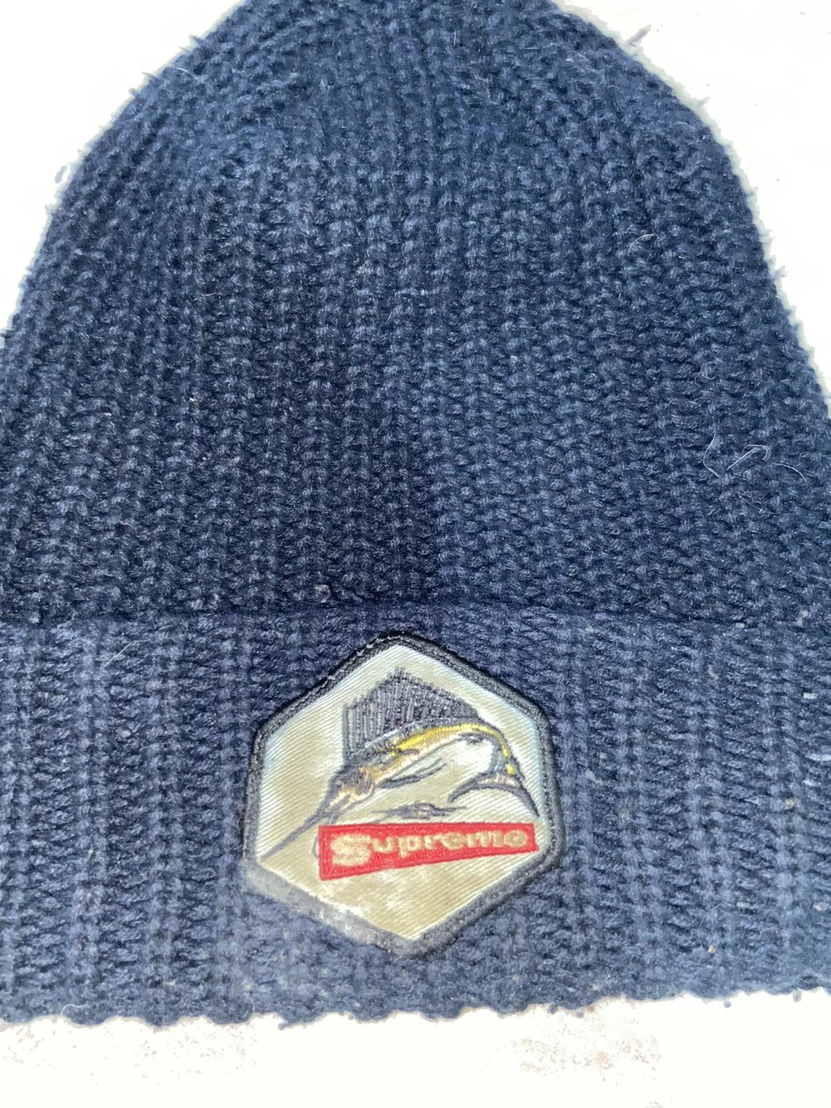 Supreme Hats Rare Supreme Swordfish Beanie 2011 Blue