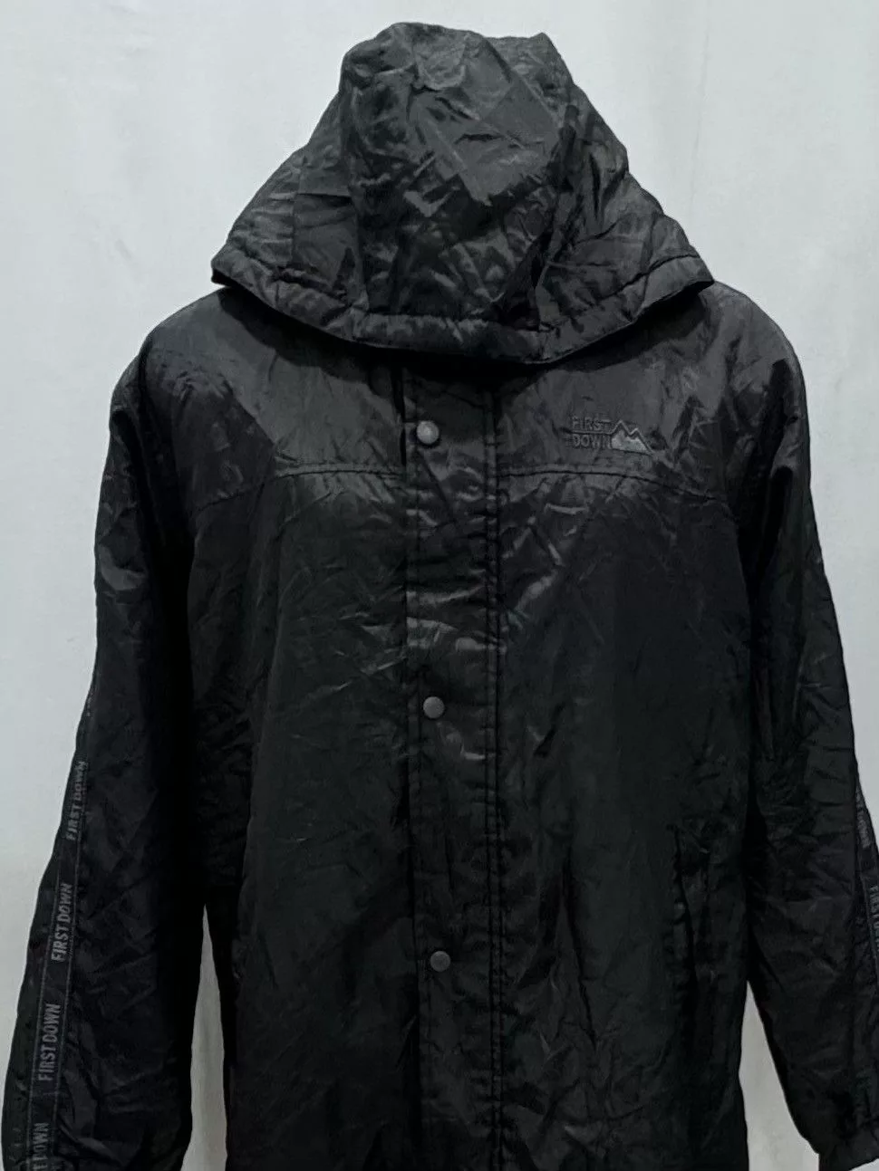 First MFG Co. Light Jackets First MFG Co. FIRST DOWN Long Hoodies Jacket Black Gorpcore