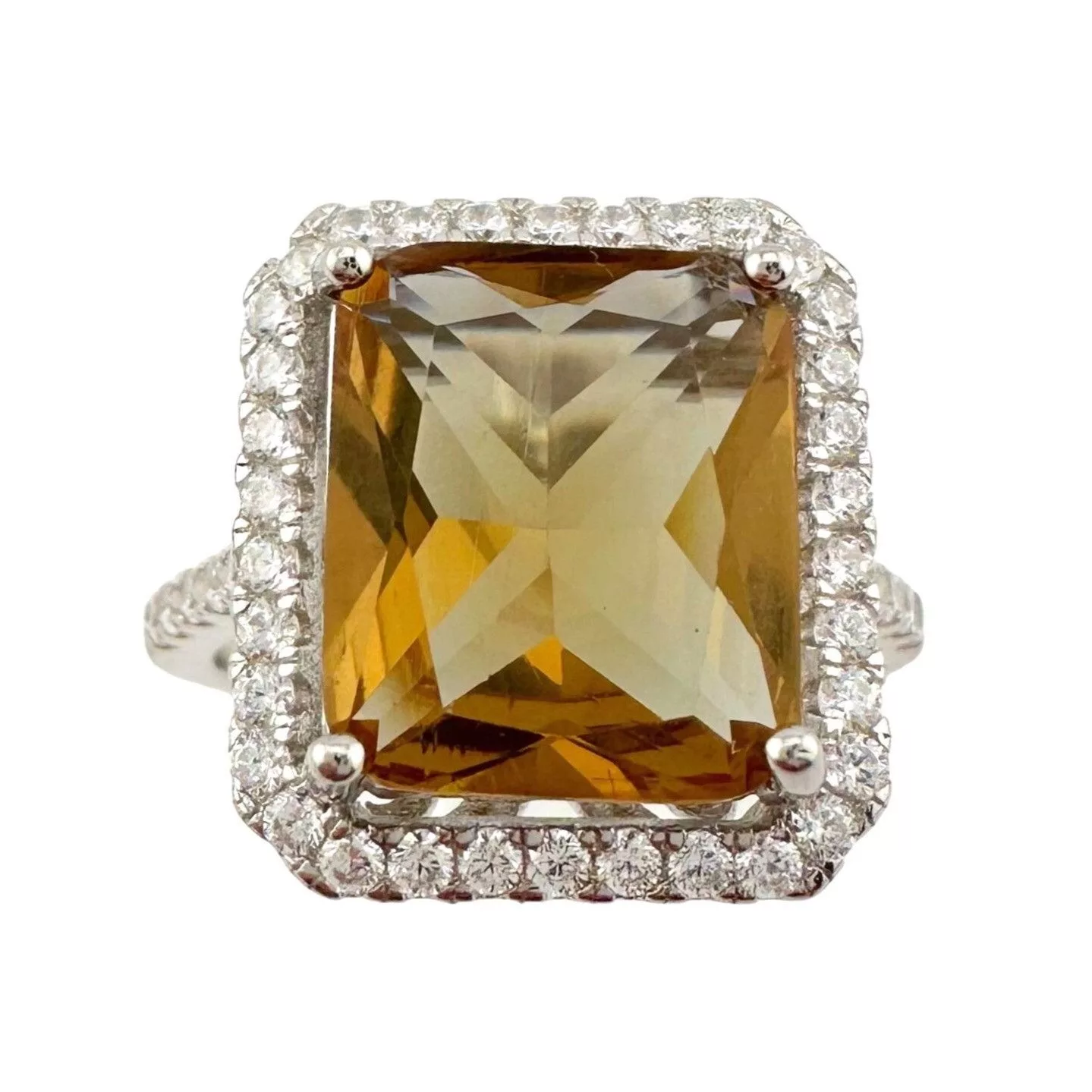 Other Rings Other Elegant Emerald Cut Lab Created Sultanite Ring - Beautiful Silver