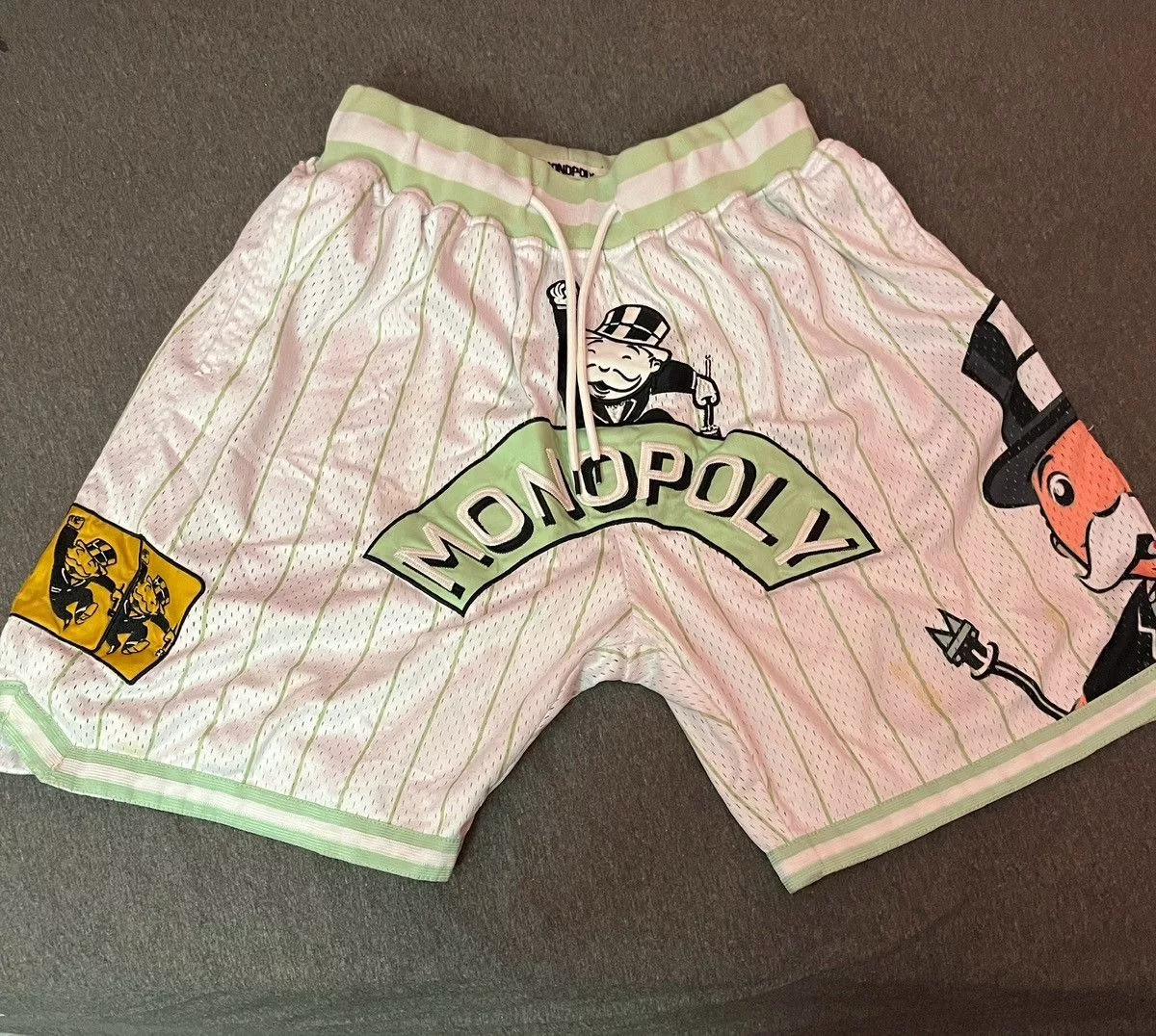 Grailed Shorts Grailed Monopoly Graphic Shorts White Streetwear