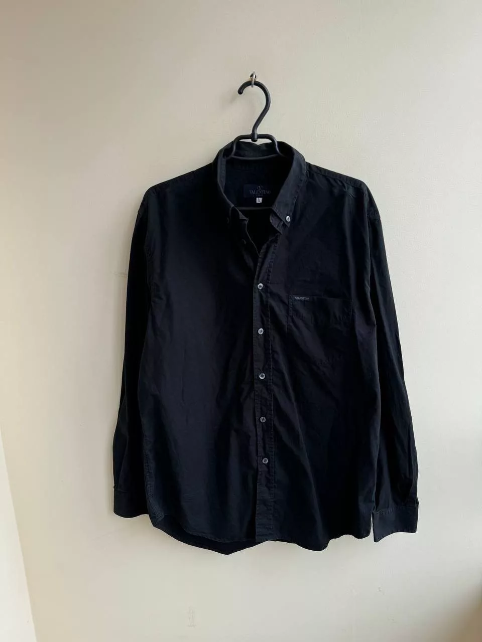 Valentino Shirts Button Ups Valentino × Vintage Valentino shirt vintage 90s men’s M L black polo button Avant-Garde