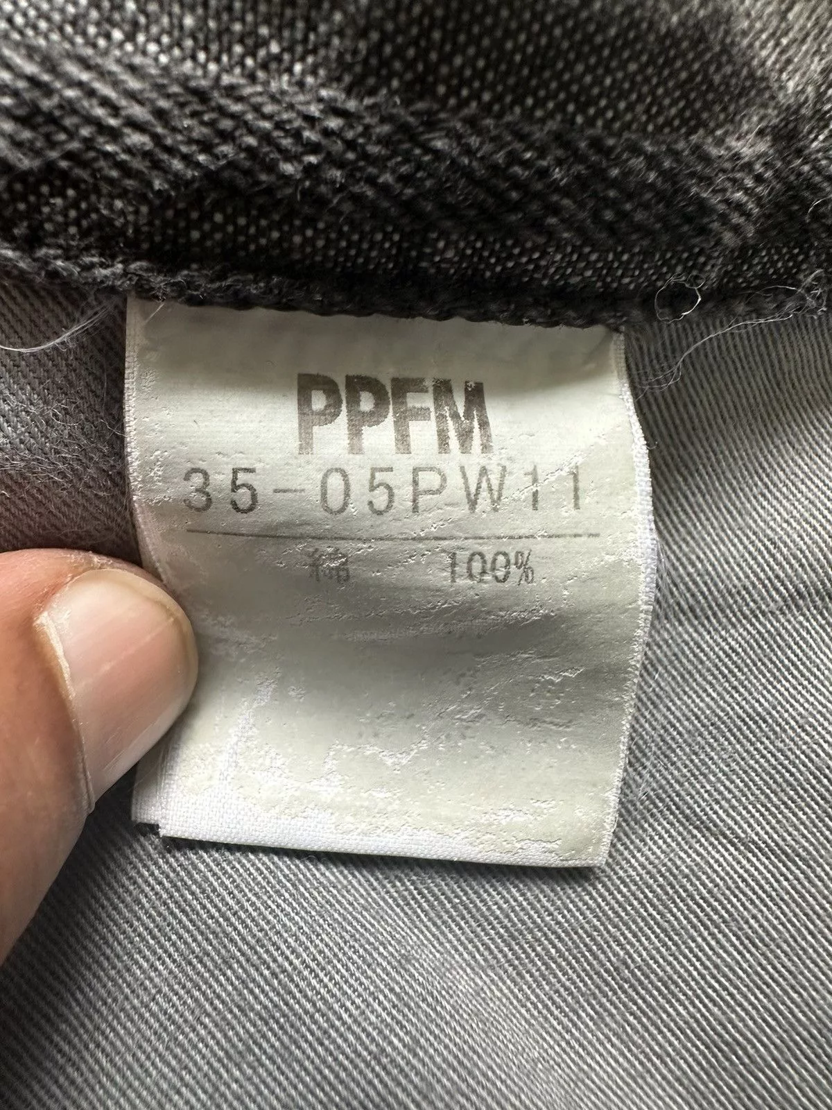PPFM Denim 2003 PPFM twill cargo denim Black