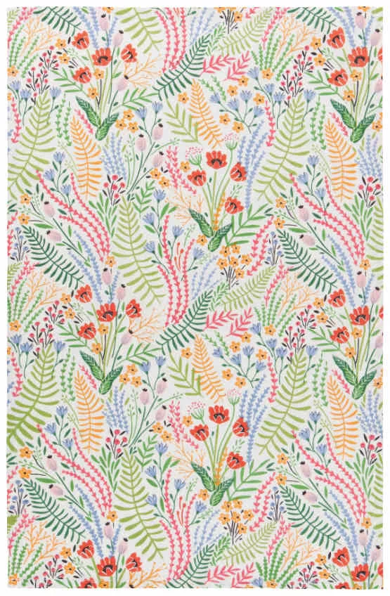 Bouquet Printed Cotton Dishtowel