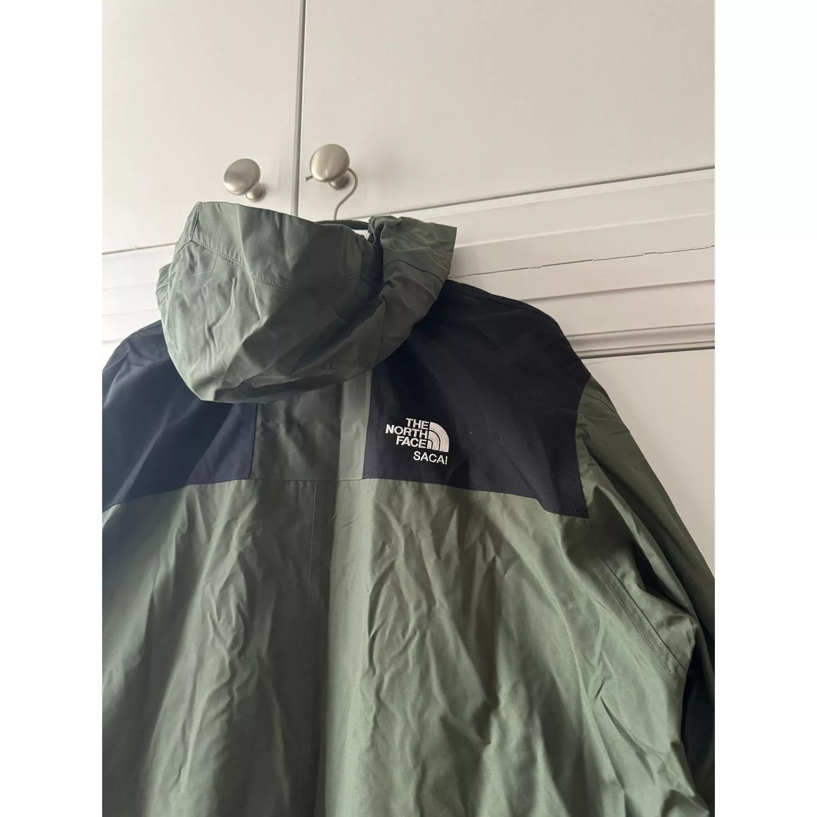 Sacai Light Jackets Sacai Long Parka Coat Green