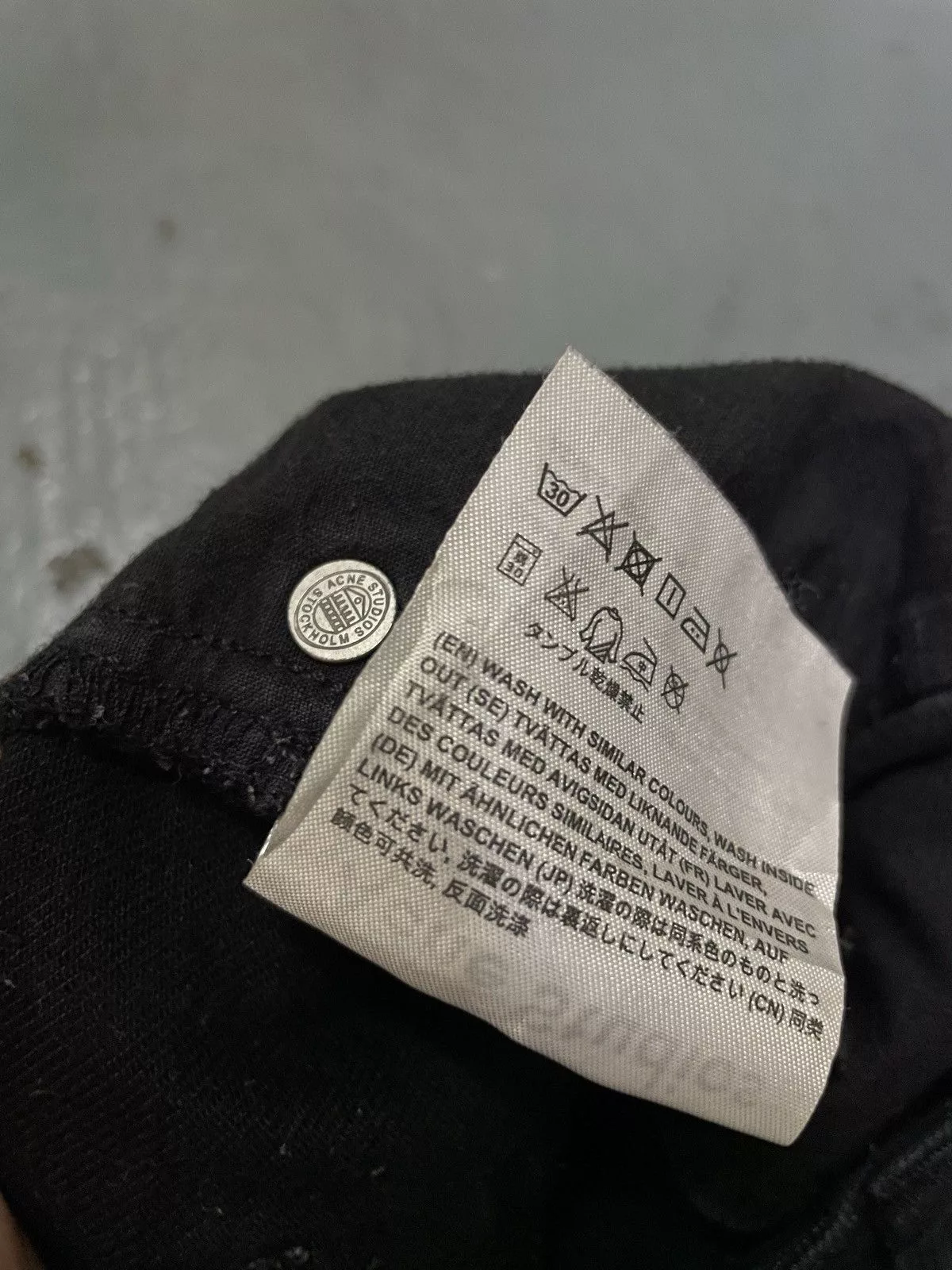 Acne Studios Denim Acne Studios × Designer Acne Studios Town Stay Cash Slim Tapered Black Denim Jeans