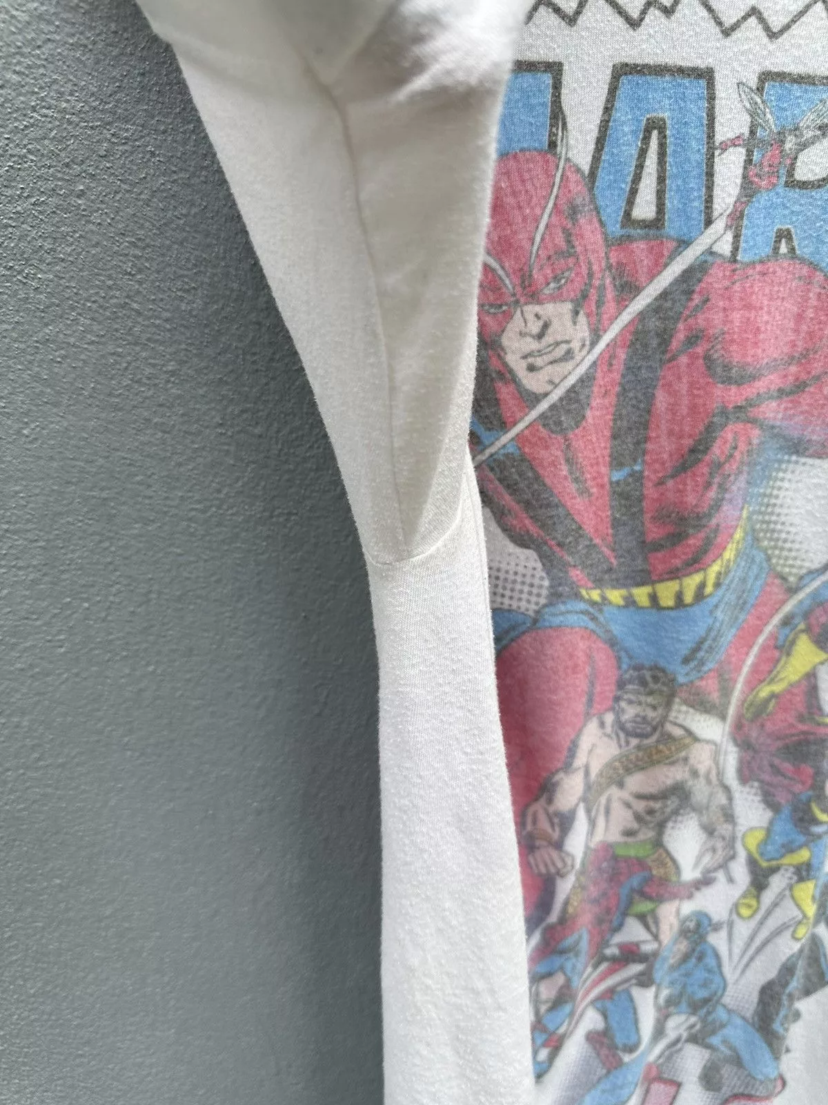 Anime Short Sleeve T Shirts Anime × Marvel Comics Y2k Marvel Comics Printed Tshirt A67 White