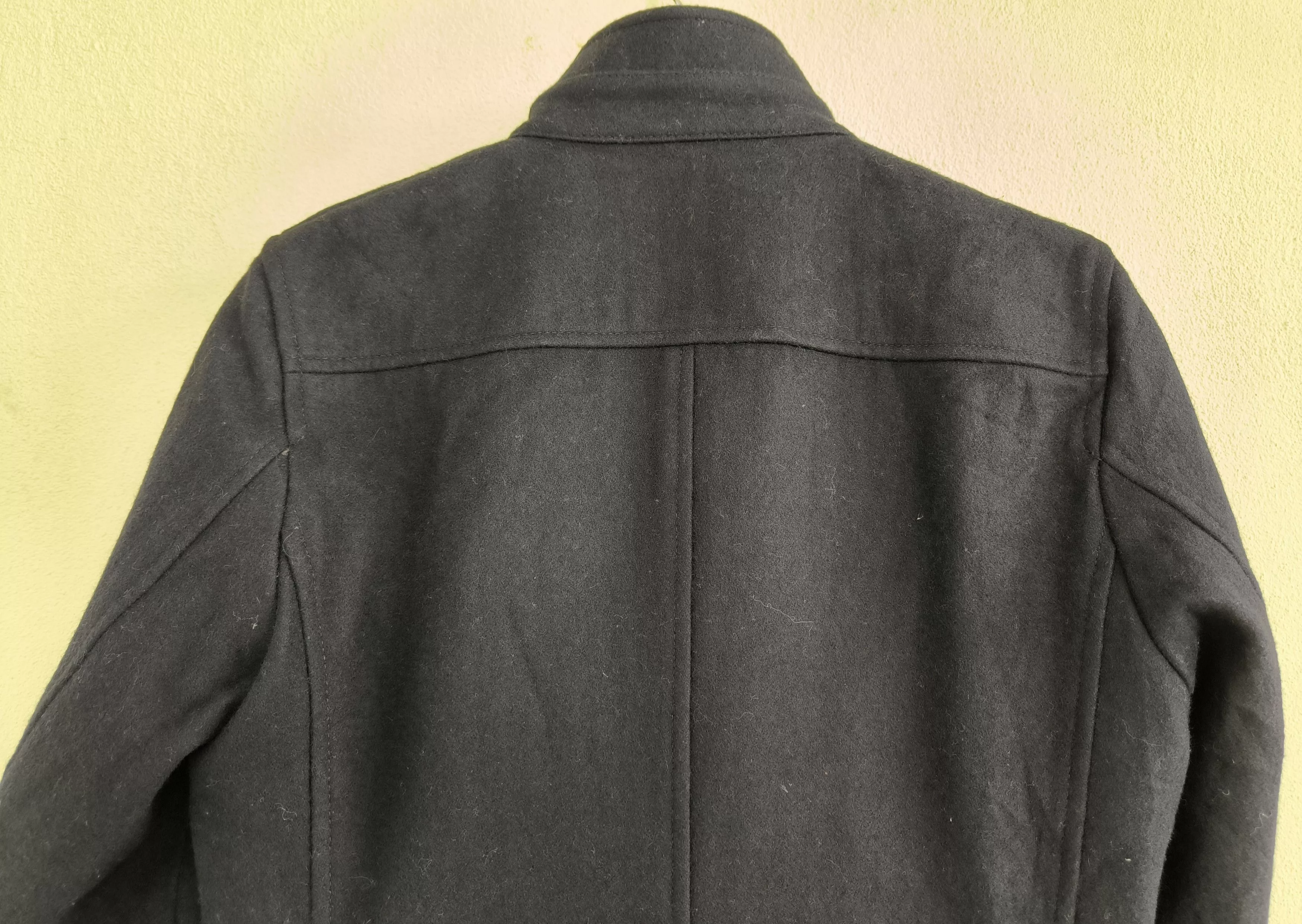 PPFM Heavy Coats PPFM high neck overcoat Black
