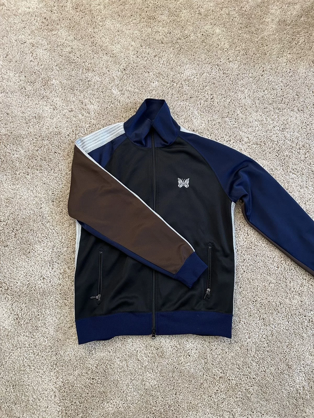 Needles Light Jackets Needles x Empty Room Track Jacket Navy Silver Blue