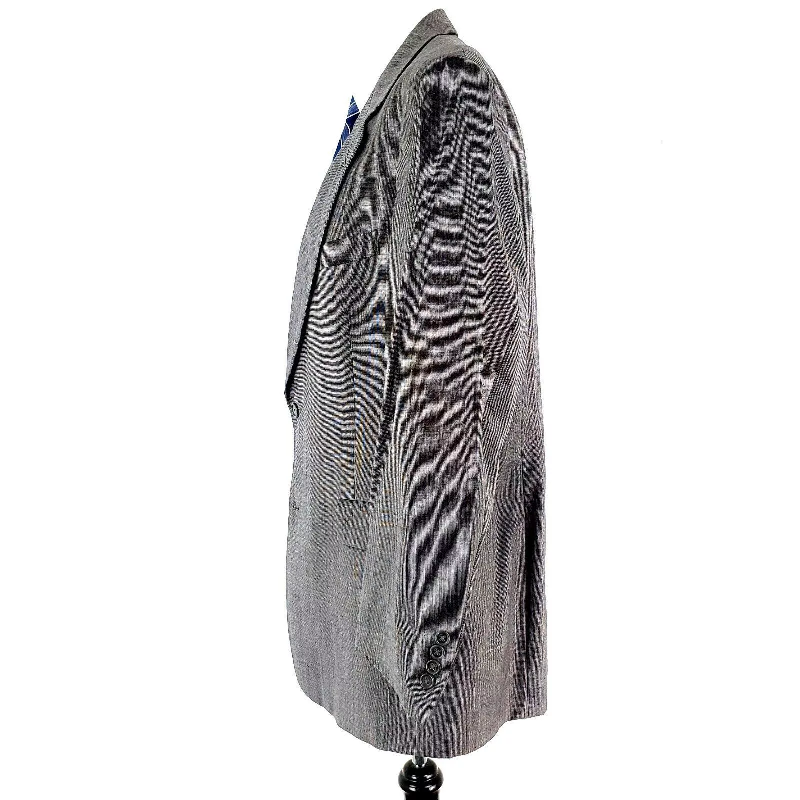 Hart Schaffner Marx Blazers Hart Schaffner Marx Wool 2 Button Blazer 44L Nailshead Gray