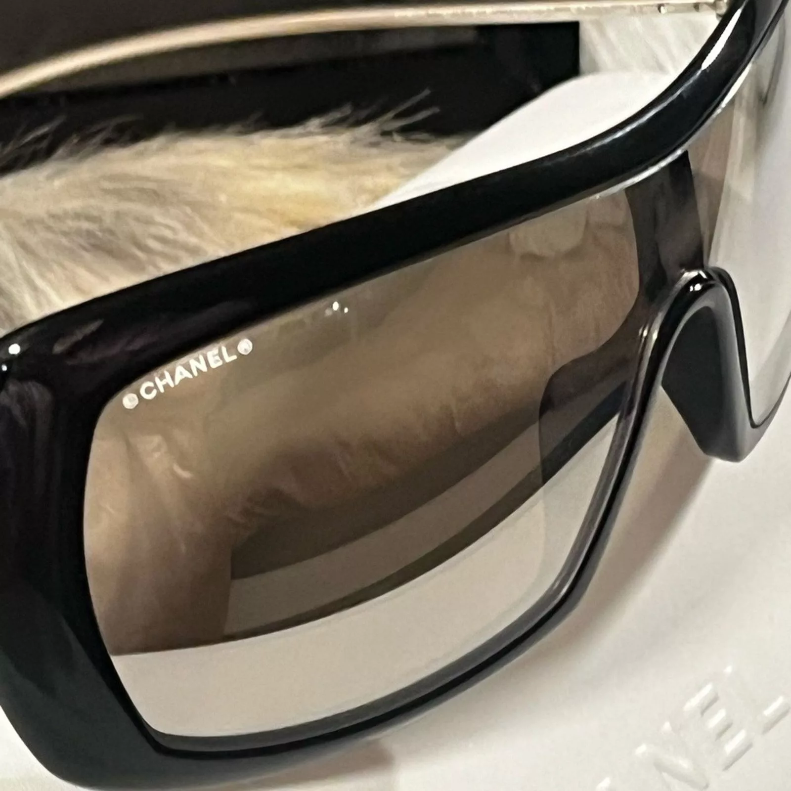 Chanel Sunglasses Chanel Mirror Sunglasses w/ case & cloth - black & silver