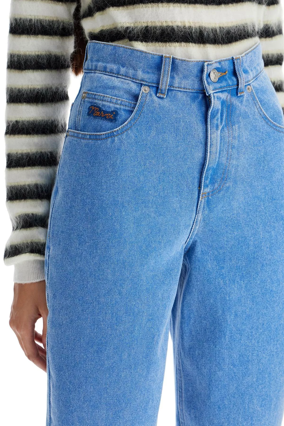 Marni Jeans MARNI Organic Denim Cropped Jeans In Multi