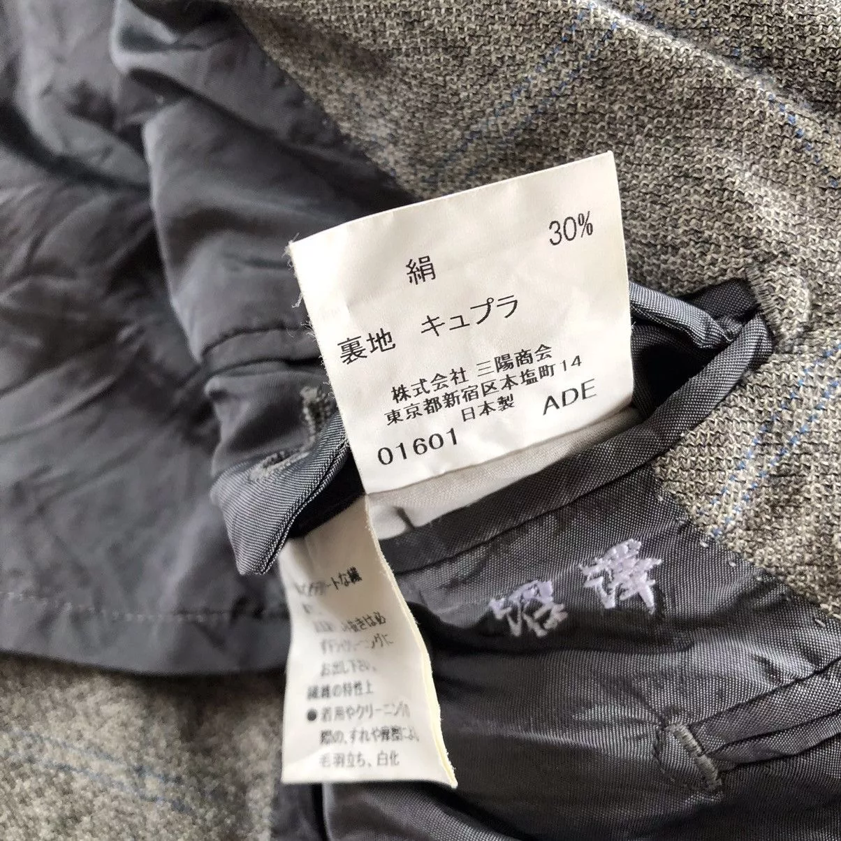Burberry Blazers BURBERRY Plaid Blazer Coat Gray