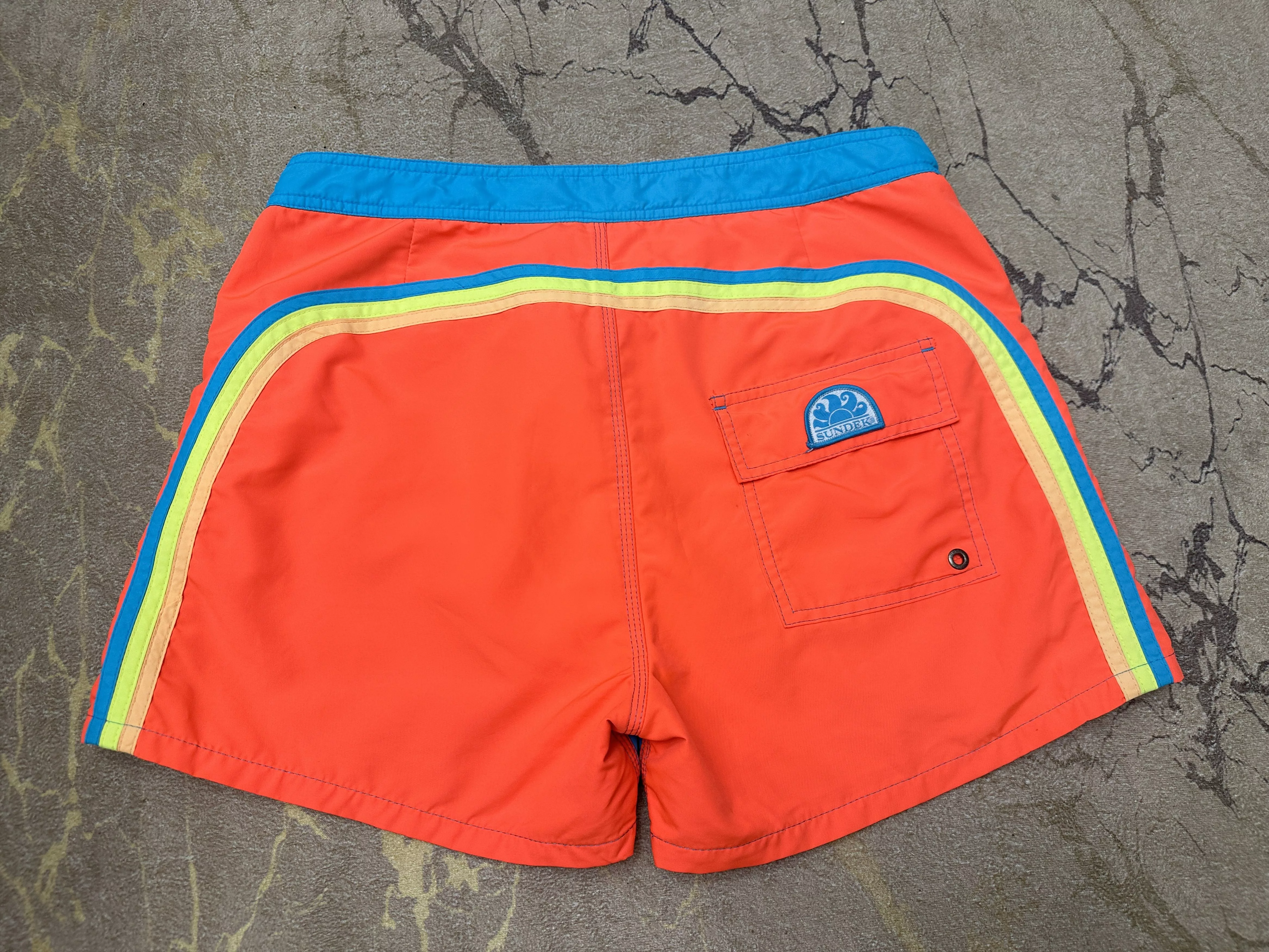 Sundek Swimwear Sundek 33 Beach Board Shorts Swim Trunks Bath Suit Size 33 S Orange