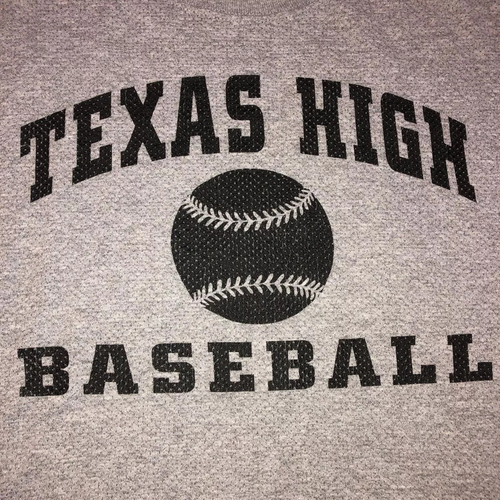 Other Short Sleeve T Shirts Other Men’s Grey Tech Mesh ‘Texas High Baseball’ Graphic Tee Gray