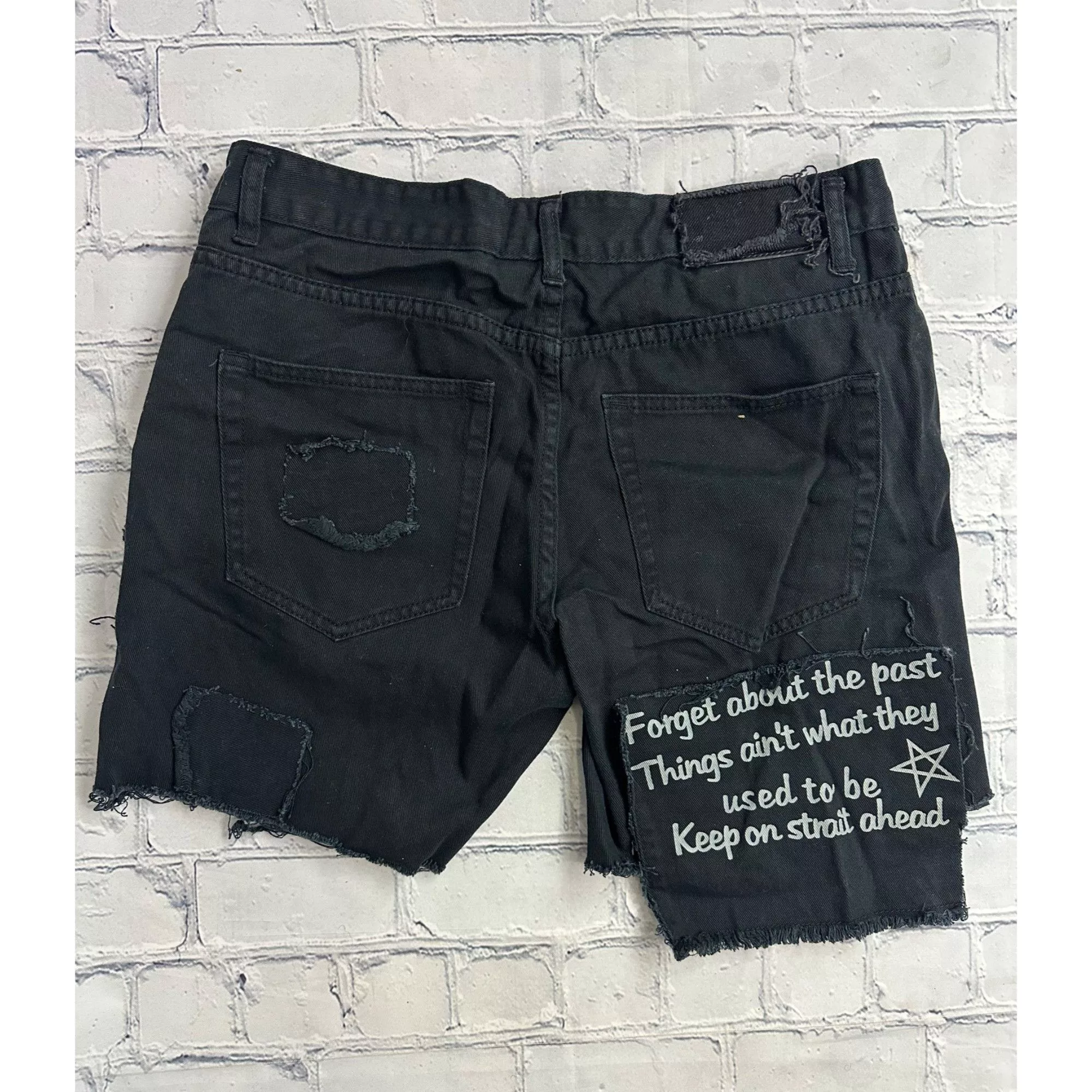 Other Shorts Other Custom Distressed Denim Knee Shorts Black