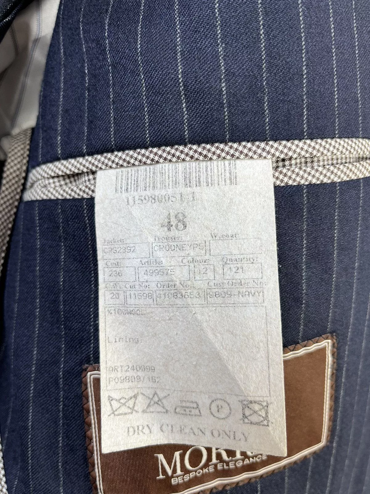 Morris Blazers Morris × Vitale Barberis Canonico Morris - Wool Light Dandy Style Blazer 48 Blue Vintage