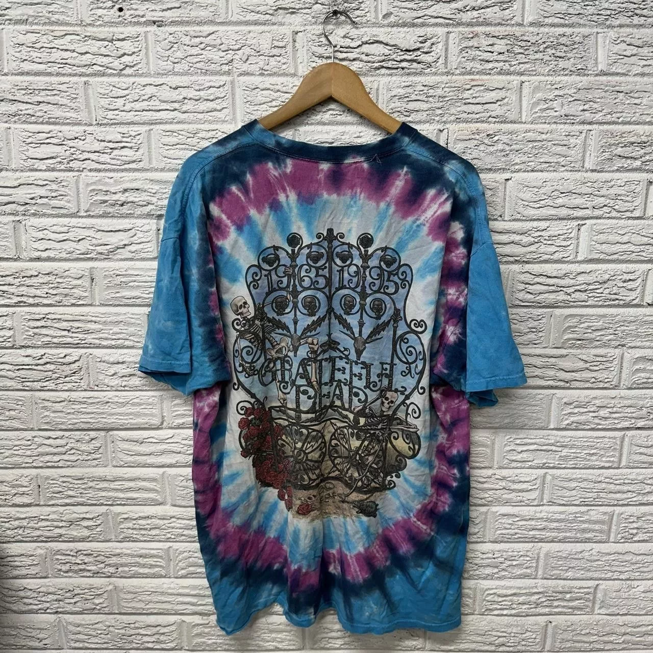 Liquid Blue Short Sleeve T Shirts Vintage Liquid Blue Grateful Dead Tie Dye Shirt XXL