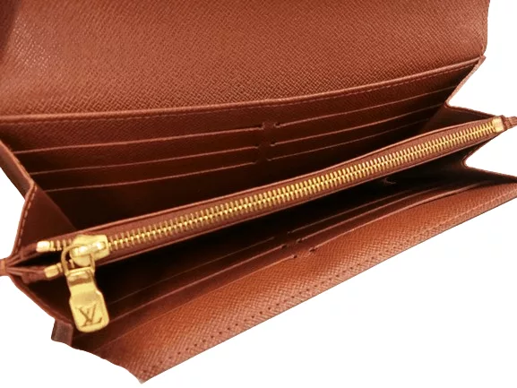 Louis Vuitton Wallets Louis Vuitton Sarah Monogram Leather Brown Wallet