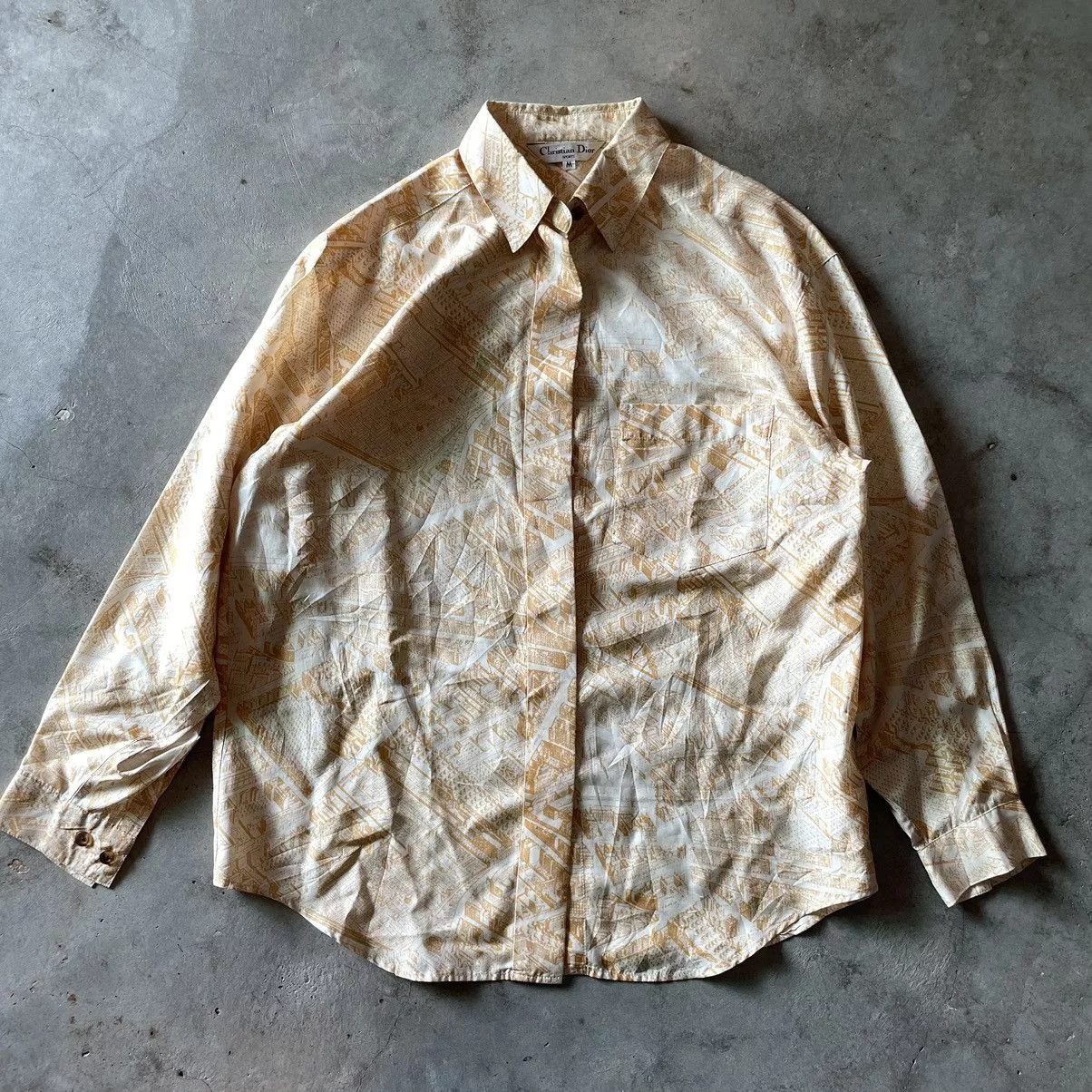 Dior Shirts Button Ups Christian Dior Sports Printed Button Ups White