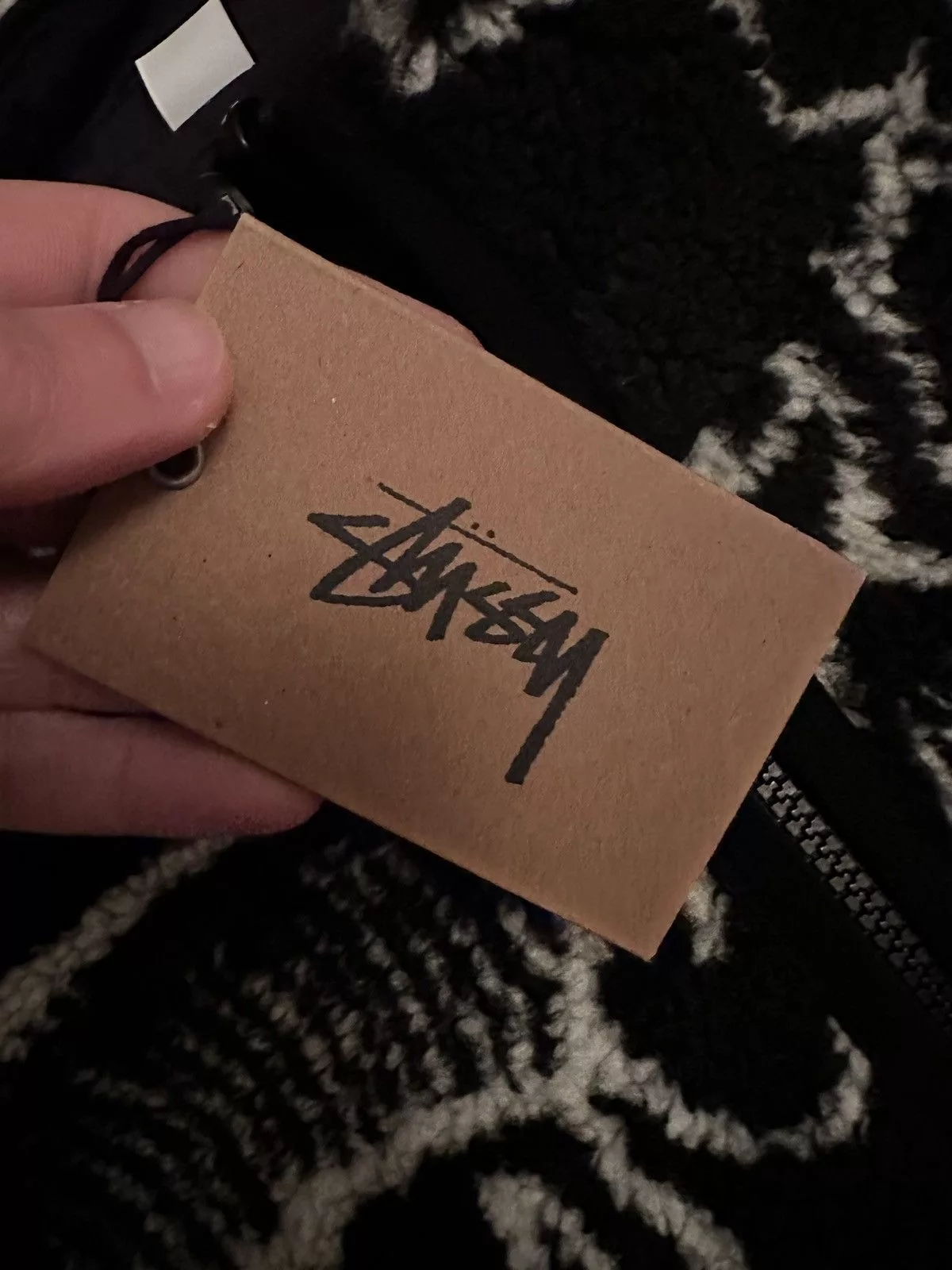 Stussy Heavy Coats Stussy Dragon Sherpa Jacket Black