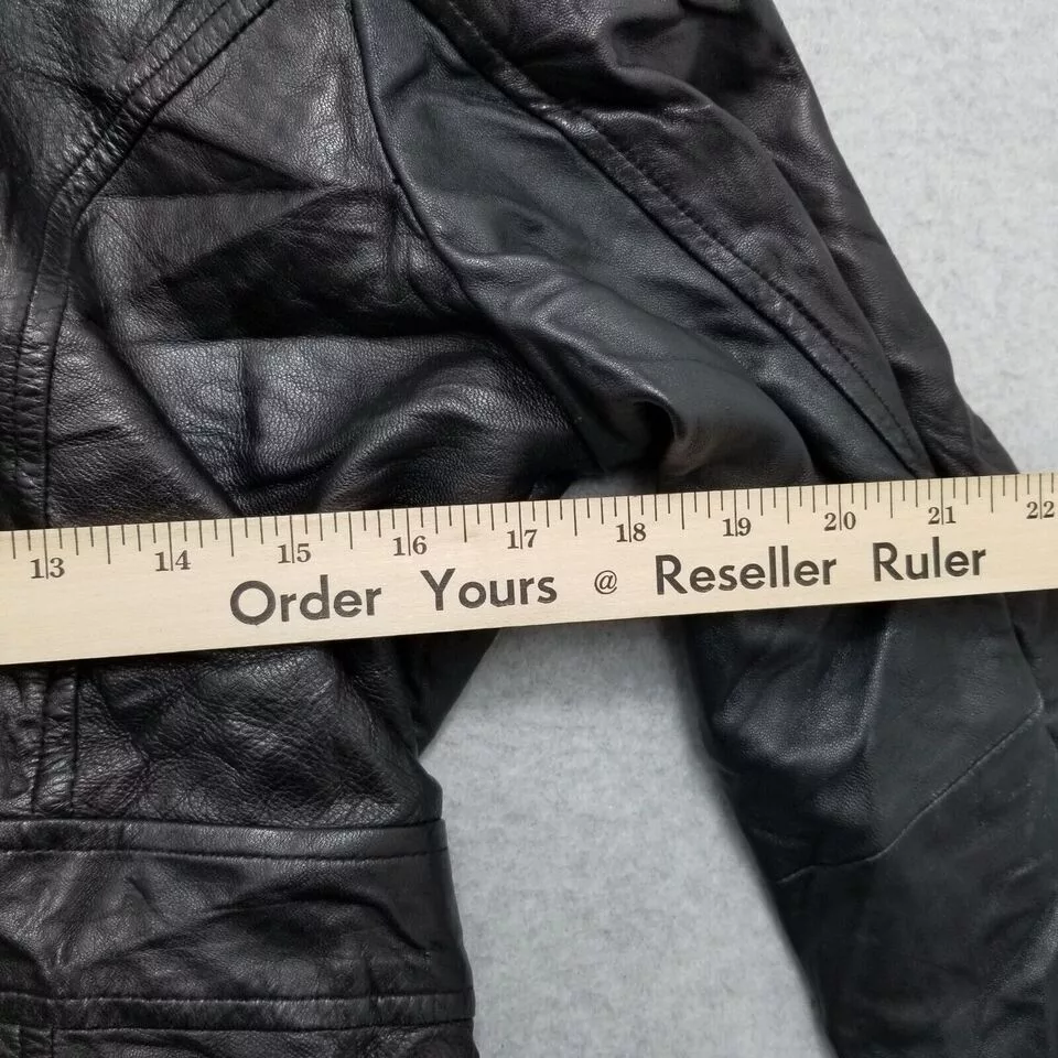 Other Leather Jackets Other Valerie Stevens Leather Jacket Womens Small Pockets Belt Black