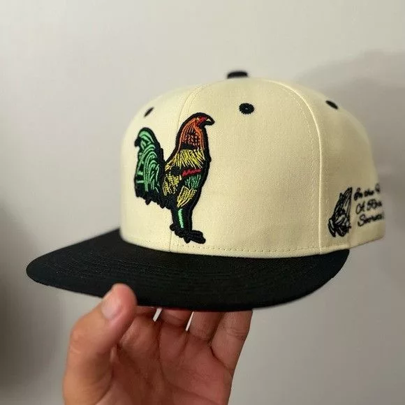 Designer Hats Designer NEW ROOSTER MEXICO OFF-WHITE FLAT BILL SNAPBACK Multi