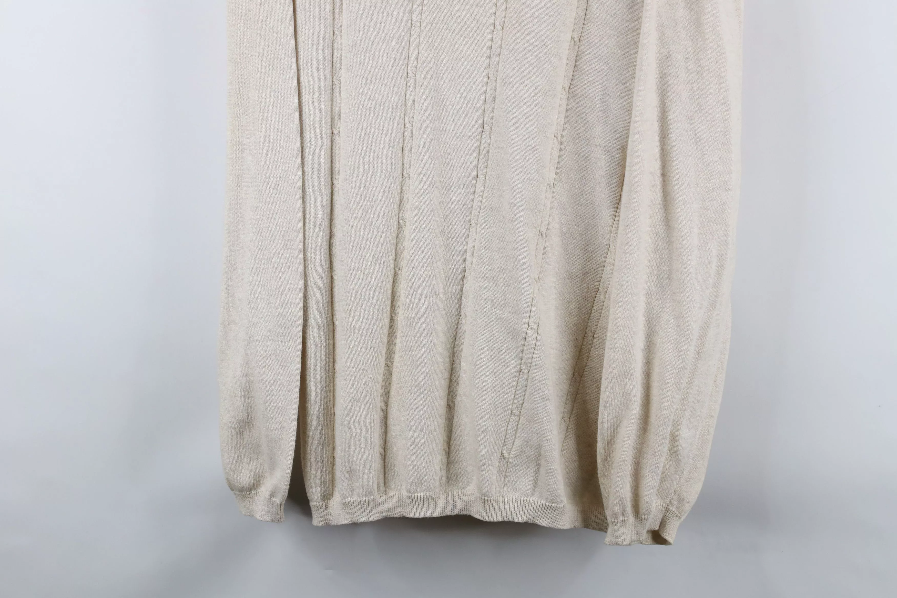Vintage Sweaters Knitwear Vintage 90s Streetwear Knit Collared Pullover Sweater Beige