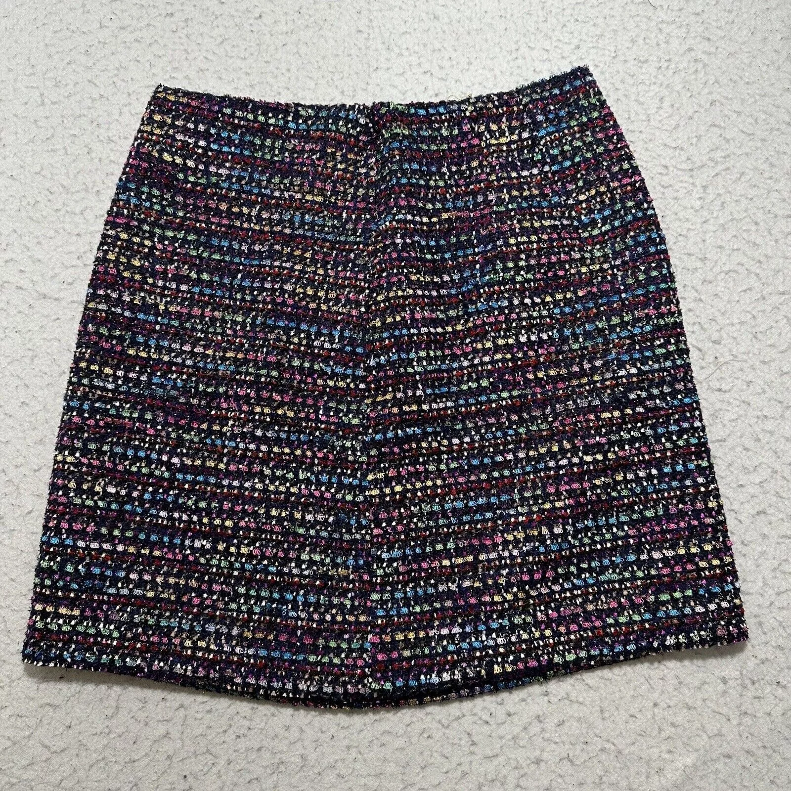 Loft Mini Skirts LOFT 2 Shimmer Textured Shift Skirt Colorful Mini Skirt Multi