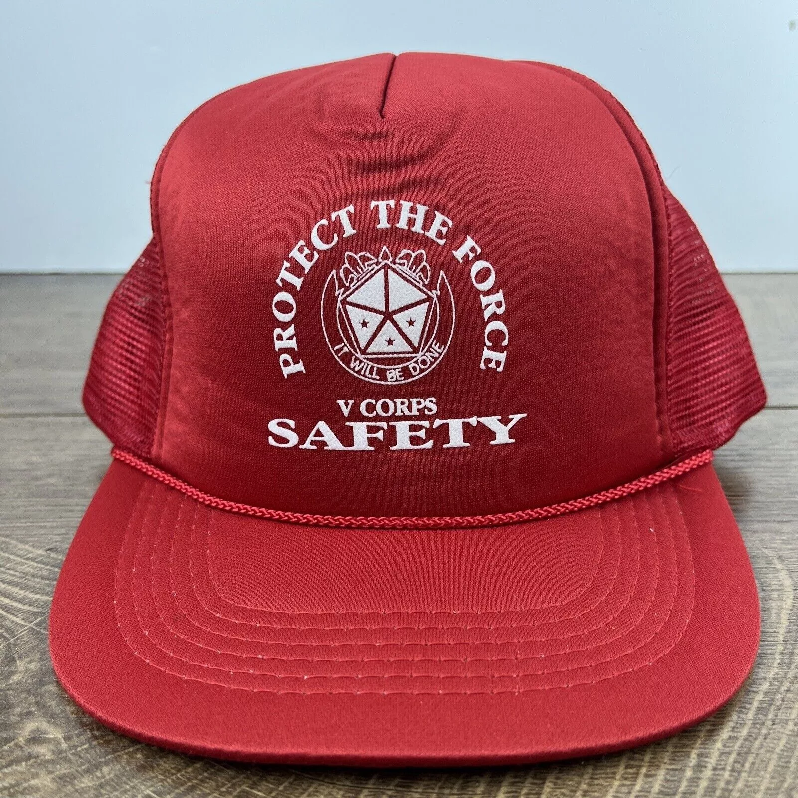 Other Hats Other Protect the Force Hat Safety Hat Snapback Red Adjustable Hat