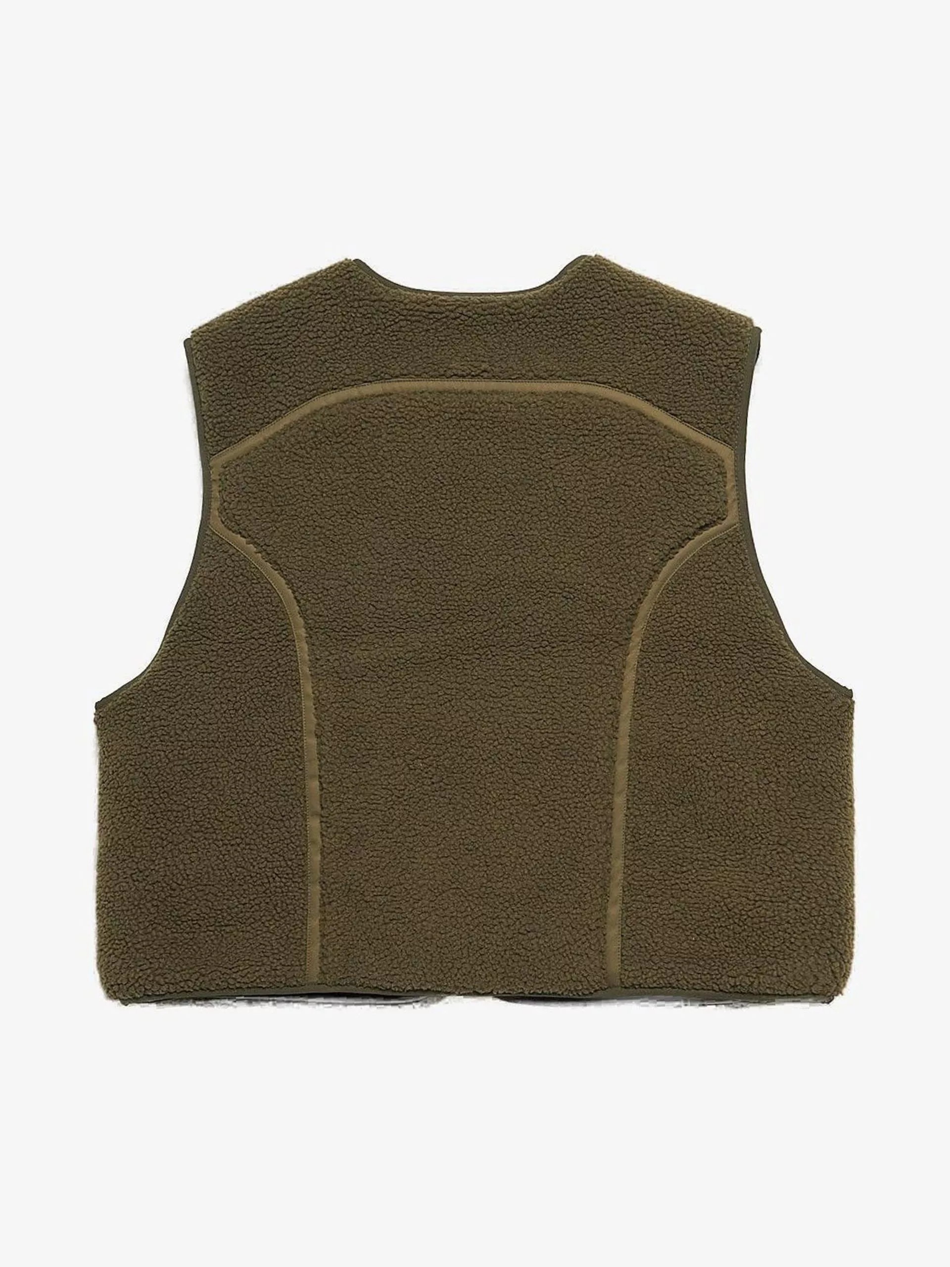 Entire Studios Light Jackets Entire Studios Khaki Quilted Zipped Fleece Polyester Vest Brown