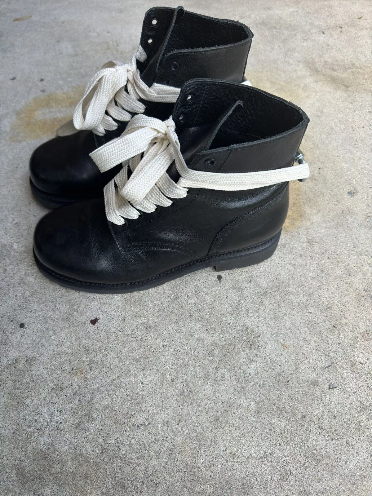Other Boots Other 1980s Vintage Leather Combat Ankle Boots Black