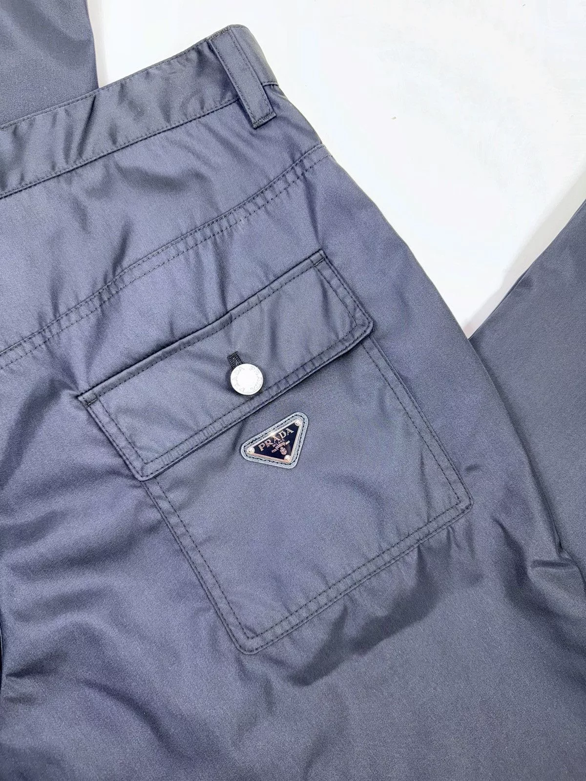 Prada Casual Pants PRADA NYLON TROUSERS Blue