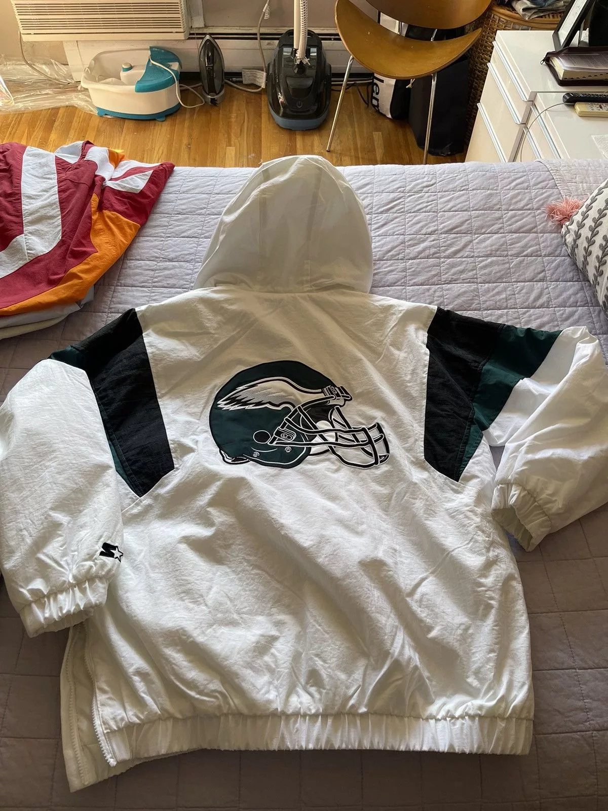 Starter Light Jackets Vintage Eagles Starter Pullover Jacket Green