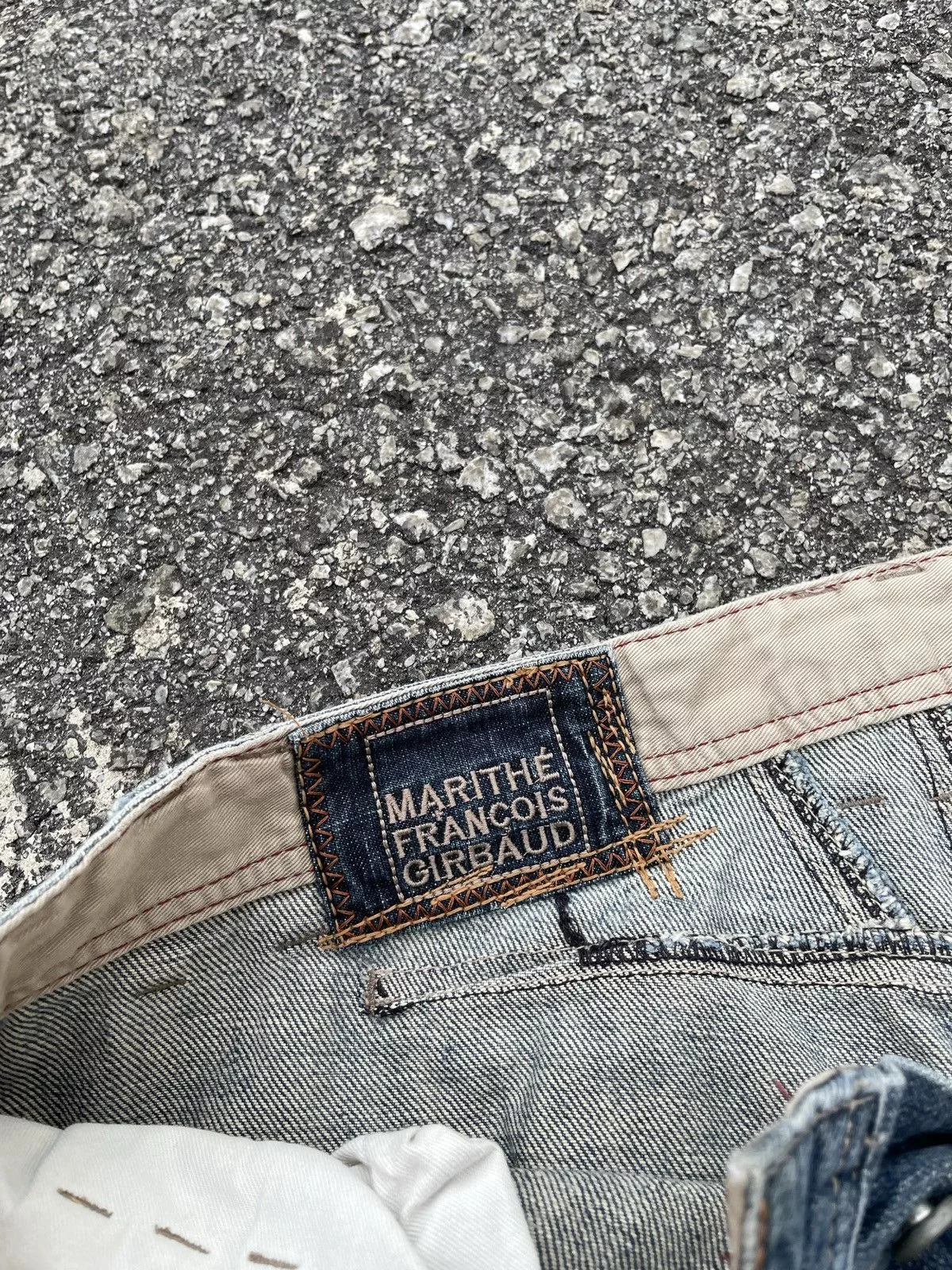 Marithe + Francois Girbaud Denim Marithe + Francois Girbaud Vintage Marithe Francois Girbaud Distressed Denim Blue