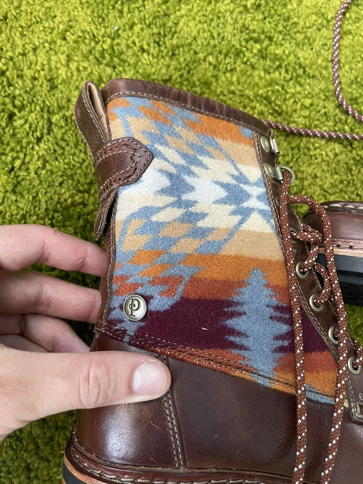 Clarks Boots Clarks × Genuine Leather × Pendleton Pendleton x Clarks wool plaid + real leather boots Brown