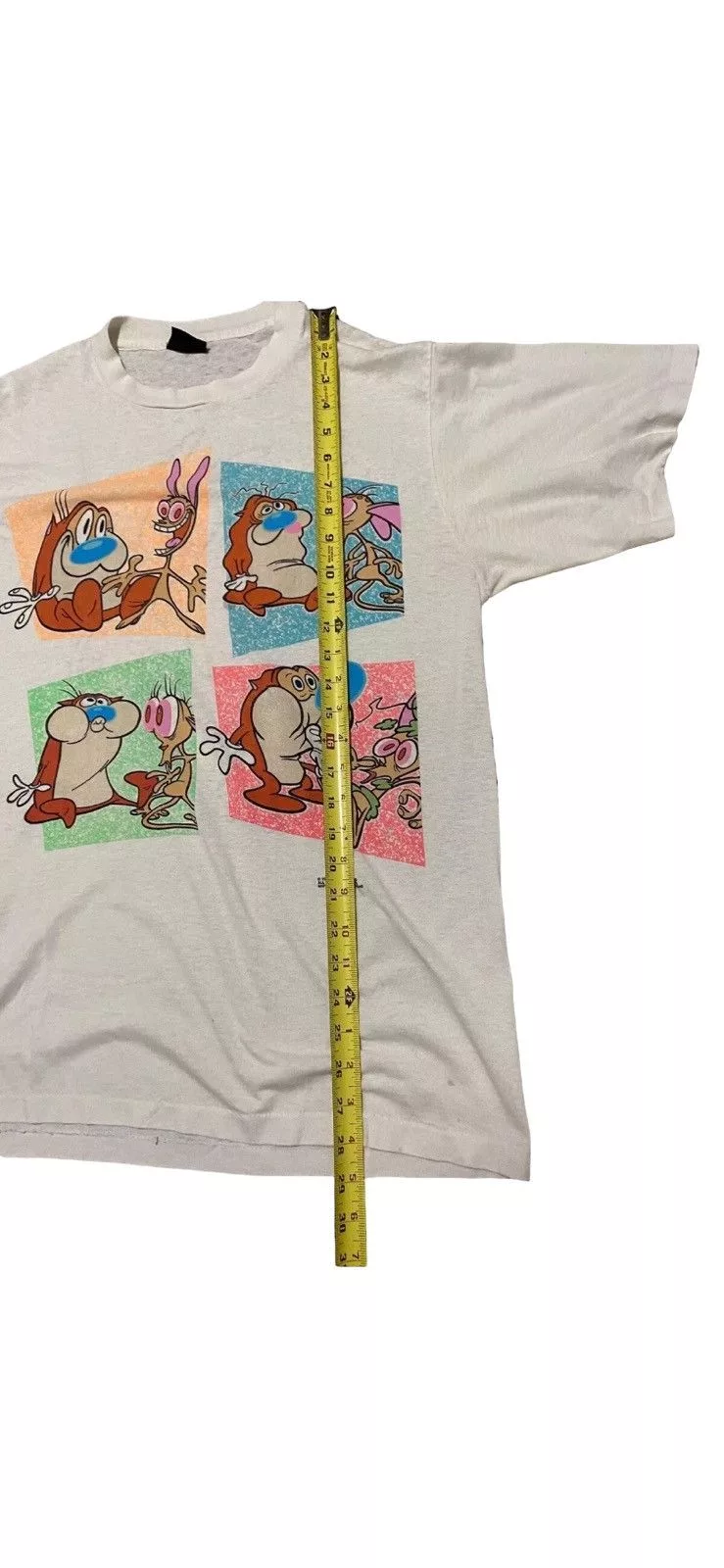 Changes Short Sleeve T Shirts Changes × Nickelodeon × Vintage Vintage 1991 Ren & Stimpy Nickelodeon T Shirt Size XL White