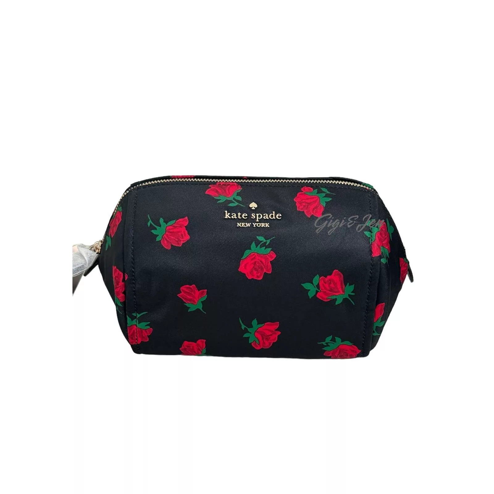 Kate Spade Other Kate Spade Chelsea Rose Toss Printed Medium Cosmetic Case Black