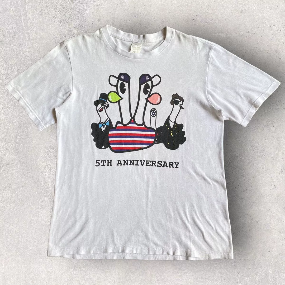 Number (N)ine Short Sleeve T Shirts Number (N)ine 5TH Anniversary T Shirt White