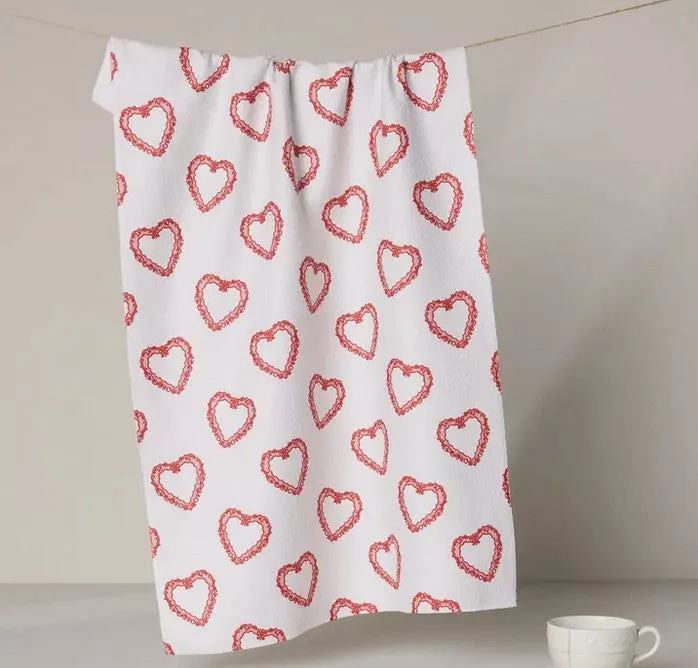 Soft Heart Tea Towel