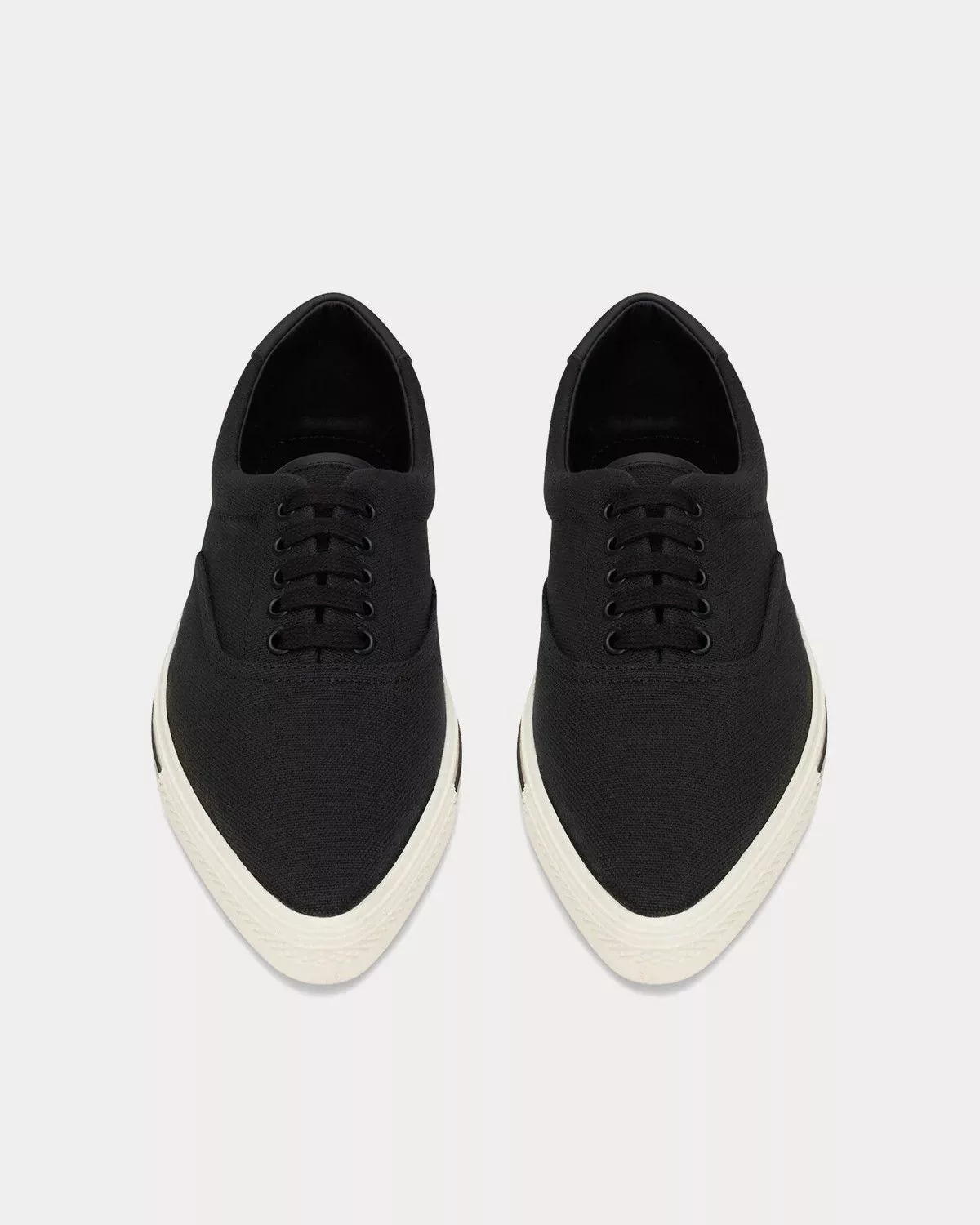 Saint Laurent Paris Low Top Sneakers Saint Laurent Paris o1s1wg110724 Club Low-Top Canvas Sneakers in White/Black